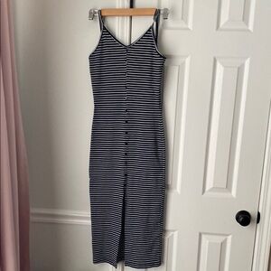 Striped Sleeveless Midi Dress